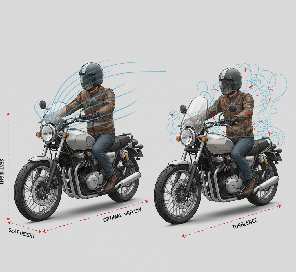 Comparación entre flujo de aire estable con cúpula adecuada y turbulencias por mala instalación.