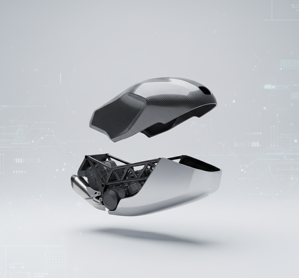 ¿Por qué un depósito de moto en fibra puede ser mejor que el original metálico? 